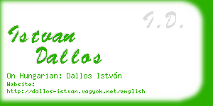 istvan dallos business card