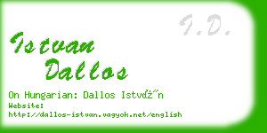 istvan dallos business card